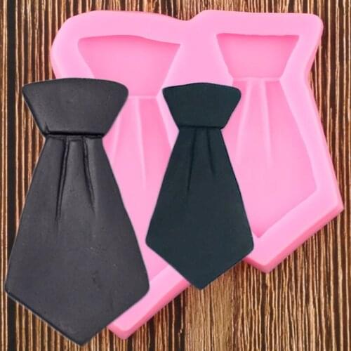 Boy Man Tie Silicone Mold Wedding Fondant Cake Decorating Tools DIY Cupcake Baking Chocolate Moulds Candy Polymer Clay Mould