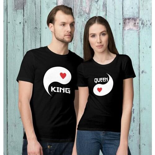 King and Queen for Couples T Shirt Valentines Day Matching Funny T-shirts