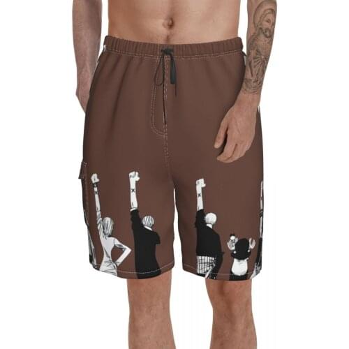 Beach Breathable Quick Dry Sarcastic Anime Comic Sports Straw Hat Pirates (2) Male Shorts