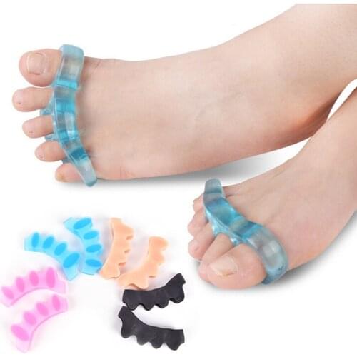 4 colors Foot Care Gel Bunion Protector Toe Separators Straightener Spreader Correctors Hallux Valgus Correction 1 Pair
