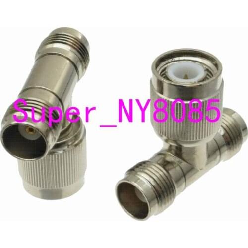 Adapter connector TNC male plug pin to 2x TNC female jack pin T Splitter RF COAXIAL