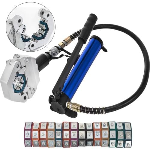 VEVOR Hydraulic Hose Crimper Handheld 7842B 7 Dies with Manual Aluminum Pump Separable Pipe Crimping Tools for AC Lines