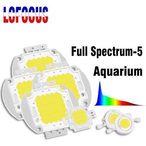 CRI Ra 90 LED COB Chip Full Spectrum 400-840nm Cool White DIY Aquarium Lamp Bulbs For 1W 3W 5W 10W 20W 30W 50W 100W Light Beads