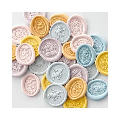 Creative Sewing Machine Special-shaped Wax Seal Stamp lily Flower Spool Fire Lacquer Seal Head Wedding Greeting Card Wax Seal