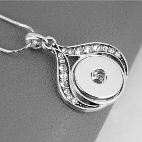 HOT sales heart love snap button jewelry pendant Necklace NX6453 (fit 18mm 20mm snaps)