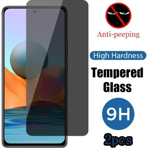 2Pcs Privacy Tempered Glass For Redmi Note 10 Pro 9 8 7 T Anti Spy Peep Screen Protector For Redmi Note 7 8 9 10 Pro K30 K40 Pro