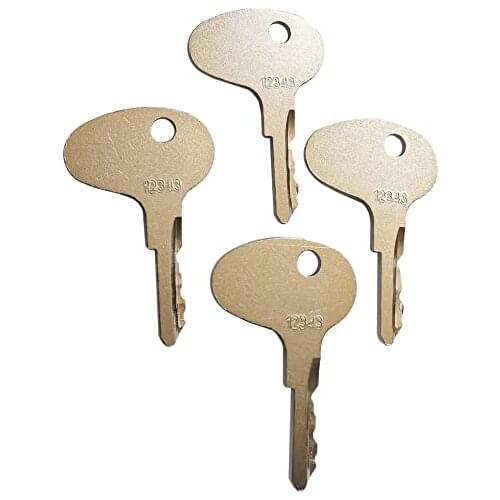 4PCS Ignition Keys 123243 12343 912-0514920 for Mitsubishi BD2 Series Kubota Tractors Cat Forklifts Kumiai