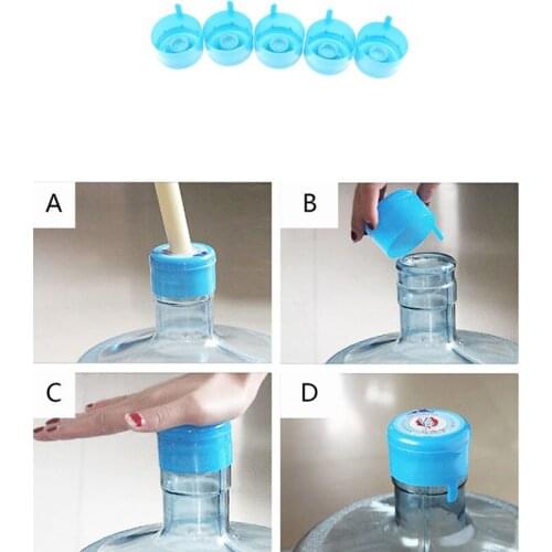 5Pcs 3/5 Gallon Anti Peel Off Tops Water Bottle Snap On Lids Non Spill Reusable Replacemet Water Bottle Caps high quality