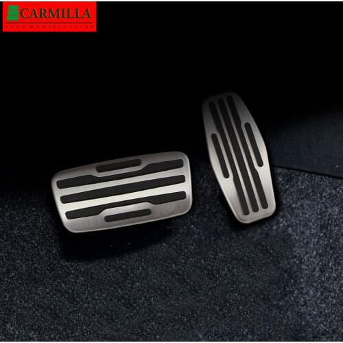 Carmilla Stainless Steel AT Car Pedals for Chevrolet Silverado 1500 2500 3500 4500 5500 6500 Gas Brake Pedal Protection Cover