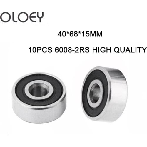 Free Shipping 2pcs High Huality 6008-2RS ball bearing 40x68x15 mm Deep Groove Ball Bearing 6008RS 6008