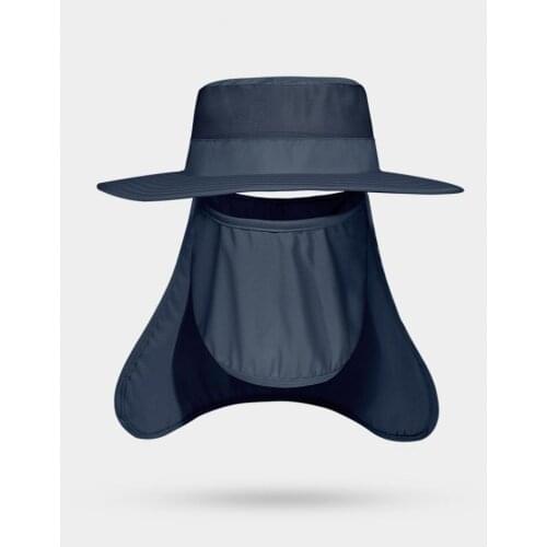 Quick Drying Neck Protection Removable Big Brim Cap Unisex Fisherman Hat Summer Outdoor Sunshade Sunscreen Climbing Fishing Hat