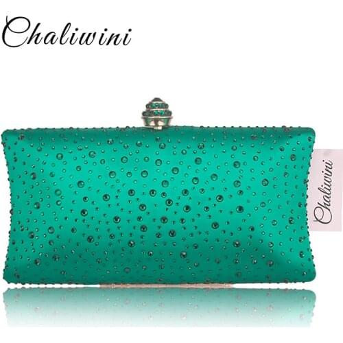 Black Colorful Diamond Crystal Evening Clutch Bags Women Handbag Cocktail Party crystal Clutches Bag Bridal Wedding Clutch Purse