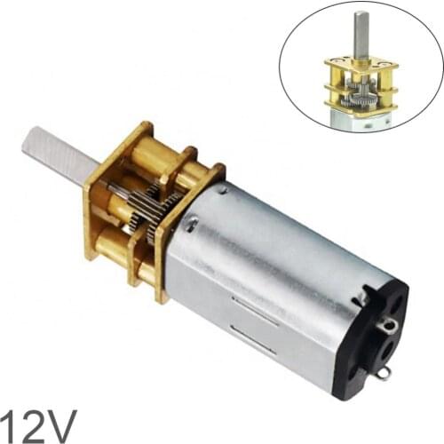 DC 12V N20 Mini Micro Metal Gear Motor with Gear wheel Toy DC Motors 78/100/200/300/600/1000RPM