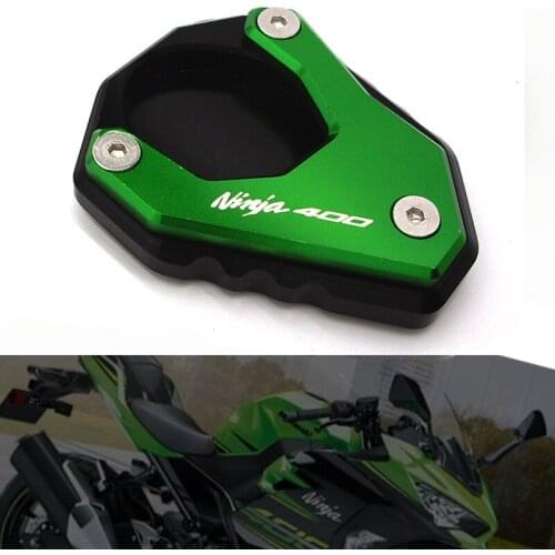 For KAWASAKI NINJA 400 NINJA400 EX400G 2018 Motorcycle CNC Aluminum Side Stand Enlarger Plate Kickstand Enlarge Extension