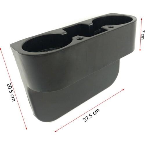 EIDRAN Universal Black New High Quality Seat Seam Wedge Cup Drink Holder Mobile Shelf Container Box
