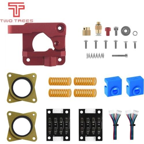 TWO TREES 3D Printer MK8 Extruder Upgrade Kit Spring Extruder Sock Tube Stepper Dampers Smoother for Ender 3 CR10 CR-10S Printer