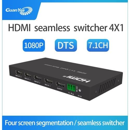 Hdmi seamless switcher 4X1 audio and video PIP splitter 4-way computer splitter