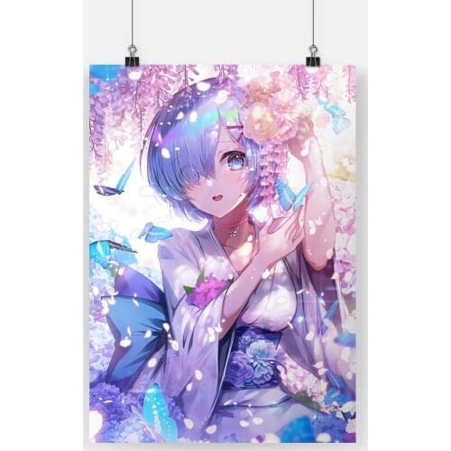 Rem Re Zero Anime Poster Canvas Painting Wall Art Decor Living Room Bedroom Study Home Decoration Prints
