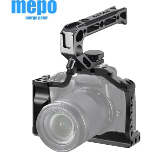 Camera Cage for Canon EOS R5 R6 Rig Cold Shoe Arri Locating Screw Handle Camera Video Rig C-R5 Protective Case Extension Bracket