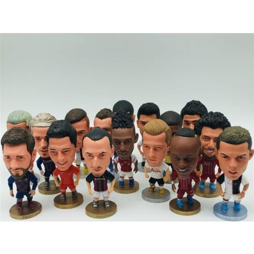Soccer Cartoon Dolls Zlantan Kun Karim Robert Pogba 6.5cm Height Children Toy Christmas Gift