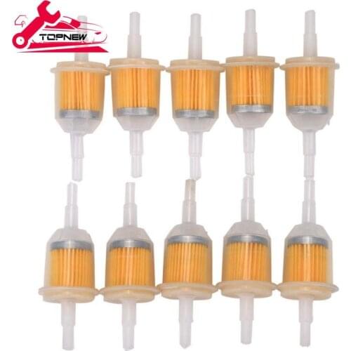 Motorcycle Oil Filter Petrol Dirt Bike Gas Gasoline Liquid Fuel Filter for Scooter Motorbike Moto,10 Pcs/lot