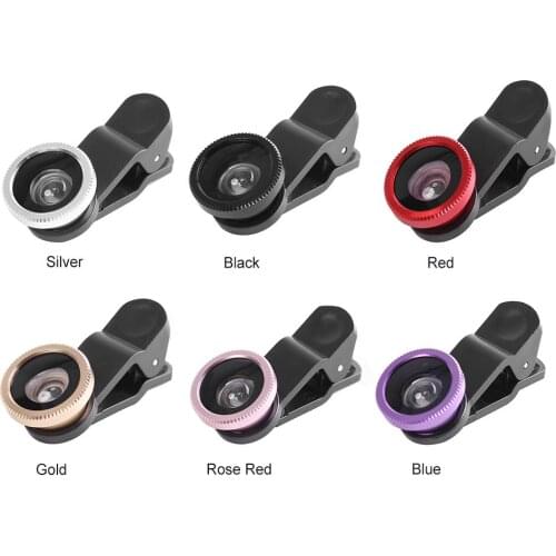3 in 1 Wide Angle Macro Fisheye Phone Lens Kit Multifunctional Practical Ultra-portable Durable for iPhone Samsung Huawei Xiaomi