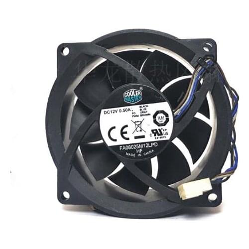 NEW For CoolerMaster FA08025M12LPD 12V 0.50A 804057-001 80*80*25mm Cooling Fan 4pin Cooling Fan Processor Cooler Heatsink Fan