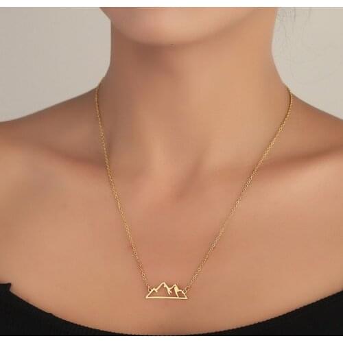 Mountain Necklace Snowy Mountain Necklace for Women Nature Jewelry Gift for Skiers Hikers Campers Climbers and Nature Lovers