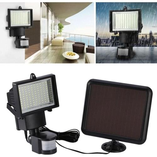 Rechargeable 100 LED Solar super bright Lamp with Infrared Sensor Motion LEDS - PIR Sensor Escape Light Floodlight
