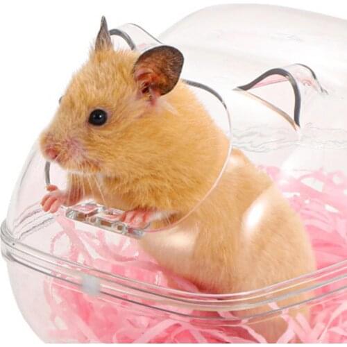 Pet Hamster Bathtub Fully Transparent Leak-proof Safe Pet Hamster Bathroom Cage Box for Little Animals Small Pet Supplies