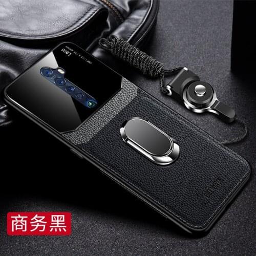 For OPPO Realme X2 Pro XT X2 Case Luxury Leather+hard PC With Stand Ring protect Back Cover Case for OPPO Reno 2 2Z 2F 3 Pro ACE