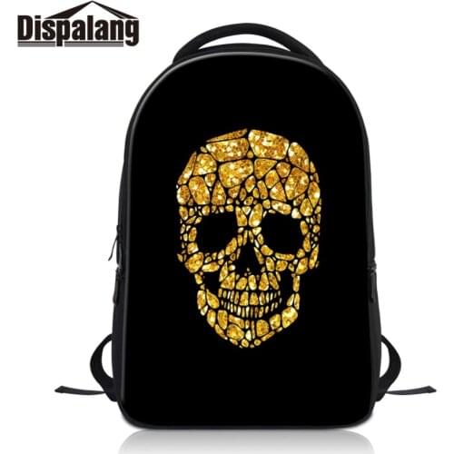 Dislapang Skull Laptop Backpack Patterns Cool School Bag for College Quality Bookbag Women Traveling Book Bag Boys Satchelas