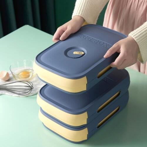 Stackable Egg Holder Storage Box Drawer Automatic Rolling Refrigerator Eggs Organizer Space Saver Container Kitchen Organizer