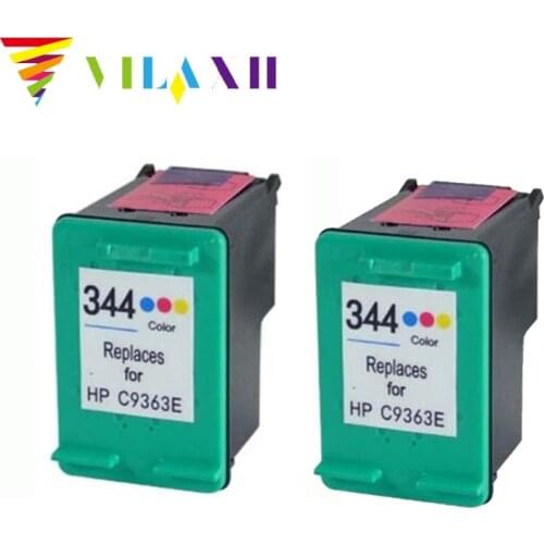 Vilaxh 2pcs 344 compatible Ink cartridge Replacement for HP deskjet 460c 5740 5940 6520 6540 6620 officejet 6200 6210 7260 7310