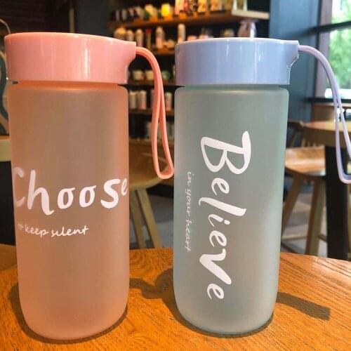 Sports Cup Couple Water Cup Plastic Portable Drink Bottle Tarvel Outdoor Rope Water Bottle Juice Milk Cup Kitchen Cup 2021