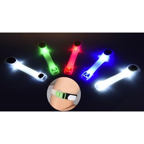 Sports Adjustable LED Armband Lamp Safety Belt Running Cycling Reflective Arm Strap Light