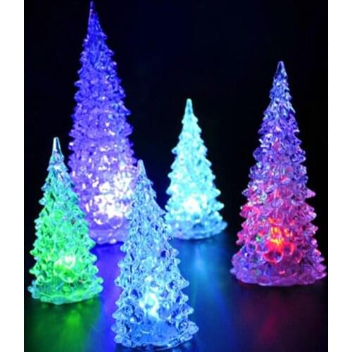 Led Glowing Christmas Tree Night Light Christmas Xmas Tree Color Changing LED Light Lamp Home Decoration Christmas Gift