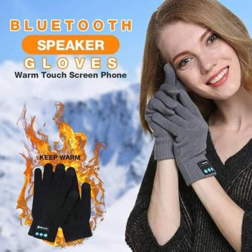 Warm Touch Screen Phone Bluetooth Speaker Gloves Wireless Bluetooth Gloves Smart Gloves for Outdoor Sports AC889