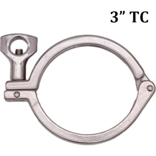 3" Tri Clover Clamp, Stainless Steel 304 3A Standard, Sanitary Brewer Hardware