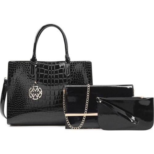 High Quality Women Pu Leather Handbags Fashion Ladies 3 Pieces Set Shoulder Messenger Bags Designer Female Tote Crossbody Bag