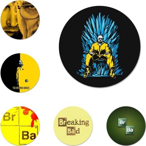58mm Breaking Bad Chemistry Walter Icons Pins Badge Decoration Brooches Metal Badges For Clothes Backpack Decoration