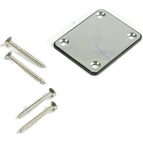 1Set Guitar Neck Joint Plate W/ 4 Screw For FD St TL Chrome