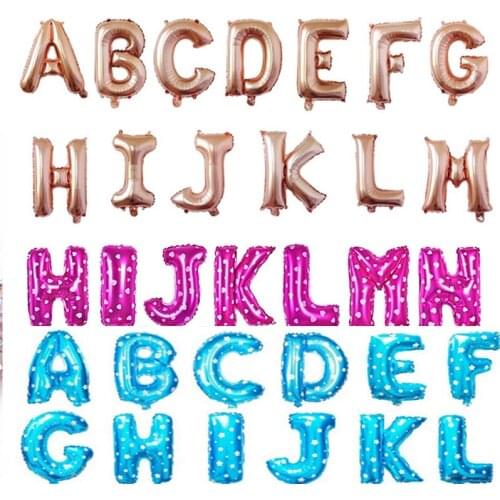 1pcs 16inch English letter ballon muliti-color Aluminum film ballon for wedding Alphabet Air Globos Anniversary Party Decoration