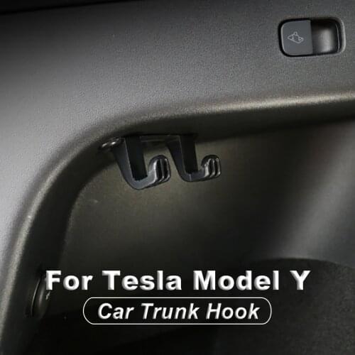 1PC Trunk Hook Hook Luggage Sundries Bag Cargo Rear Trunk Bag Hook Holder Hanger For Tesla Model Y Car Accessories Products
