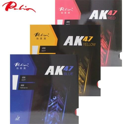 100% original Palio Ak47 table tennis rubber red/blue/yellow sponge for loop and fast attack new style Raquete De Ping Pong