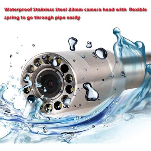 23mm Diameter Stainless Steel Waterproof Pipe Inspection Video Camera For Pipeline Endoscope Inspection Camera System