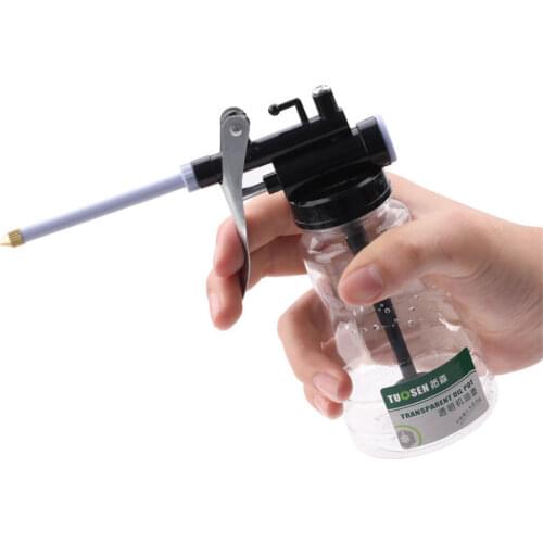 250ml Oil Cans Plastic Transparent Hose High Pressure Grease Hose Oiler Mini Grease Gun Hose Oil Injector Can Oil Pump