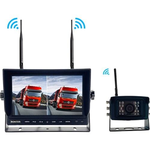 7 Inch All In One Wireless Support 128GB TF Card Dashboard Monitor System Built In 2.4G AHD Long Range Cordless Camera