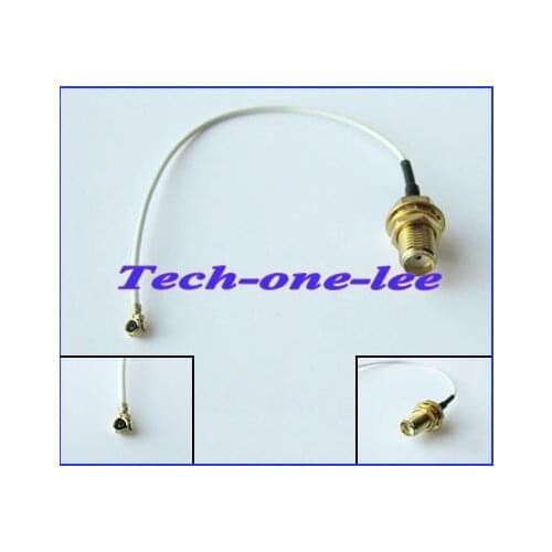 Free shipping Extension cable SMA female Jack bulkhead to Ufl./IPX connector pigtail cable