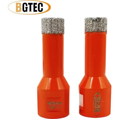 BGTEC 2pc 14mm Vacuum Brazed Diamond Porcelain Ceramic Tile drill bit granite marble Diamond drilling core bit Hole saw Crown